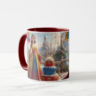 Taza de Princesa – Diseño de Cumpleaños con Pastel マグカップ