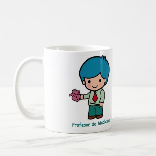 Taza de profesor de medicina o anatomía コーヒーマグカップ (左)
