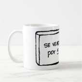 Taza de "Se vende madre por 5 netas" コーヒーマグカップ (左)