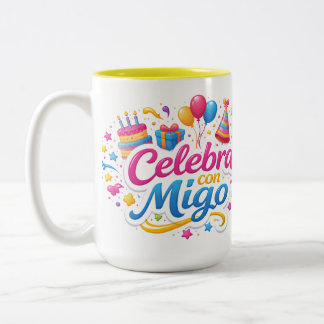 Taza de Viaje y de Regalo con Diseño “Celebra Conm ツートーンマグカップ