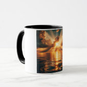 Taza decorativa, con amanecer radieante マグカップ (正面左)