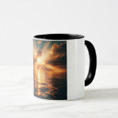Taza decorativa, con amanecer radieante マグカップ (正面右)