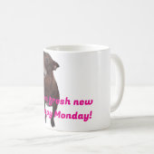 Taza desayuno con perrito divertido コーヒーマグカップ (正面右)