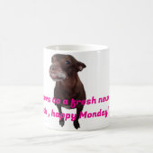 Taza desayuno con perrito divertido コーヒーマグカップ (中央)