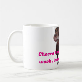 Taza desayuno con perrito divertido コーヒーマグカップ