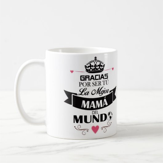 Taza Día de las Madres コーヒーマグカップ (左)