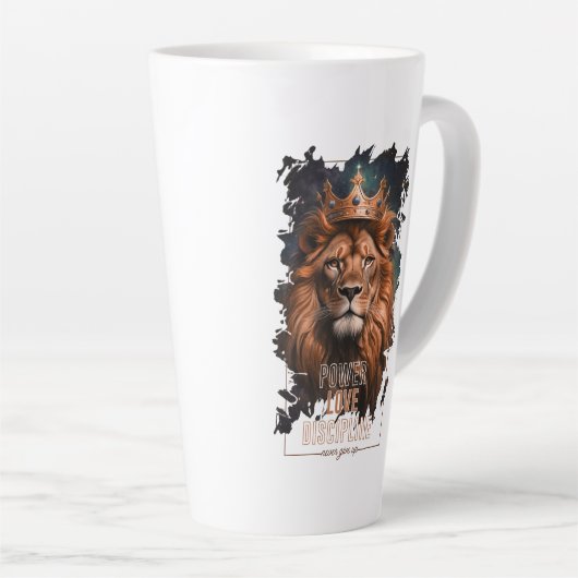 Taza Diseño de León カフェラテマグ (右アングル)