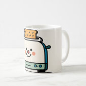 Taza Divertida de Tostadora Minimalista コーヒーマグカップ (正面右)