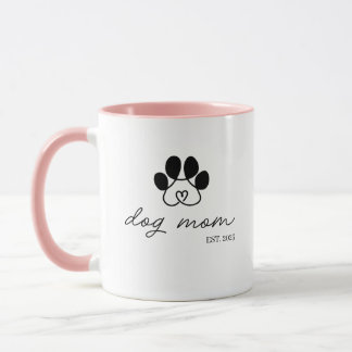 Taza dog mom customizable マグカップ