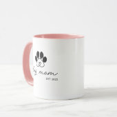 Taza dog mom customizable マグカップ (正面左)