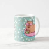 Taza Don't Worry Be Cappy Capibara Carpincho コーヒーマグカップ (正面右)