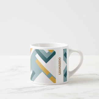 Taza Espresso diseño geométrico personalizado エスプレッソカップ