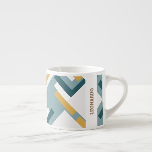 Taza Espresso diseño geométrico personalizado エスプレッソカップ (右)