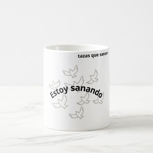 Taza Estoy Sanando Regalo Autocuidado コーヒーマグカップ (中央)