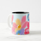 Taza floreada y chic ツートーンマグカップ (正面左)