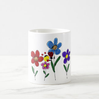 Taza flores. コーヒーマグカップ