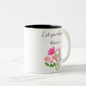 Taza flores mug motivacional ツートーンマグカップ (正面右)