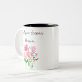 Taza flores mug motivacional ツートーンマグカップ (正面左)