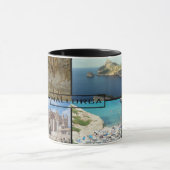 taza fotomontaje de Mallorca - Majorca en negro マグカップ (中央)