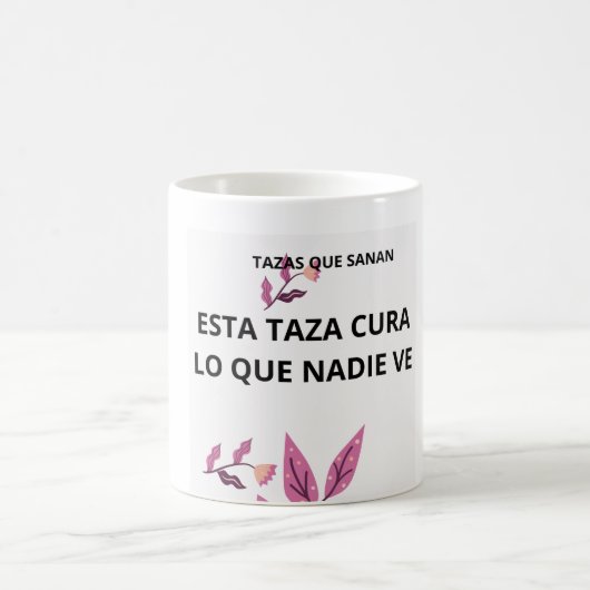 Taza frase sanación コーヒーマグカップ (中央)