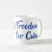 Taza Freedom for Cuba コーヒーマグカップ (正面右)
