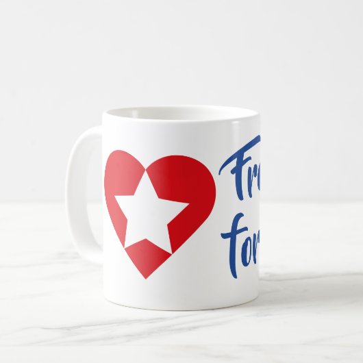 Taza Freedom for Cuba コーヒーマグカップ (正面左)