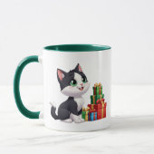 Taza gatito kawaii con regalos diseño adorable マグカップ (左)