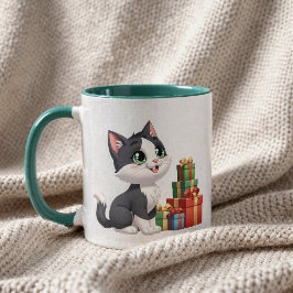 Taza gatito kawaii con regalos diseño adorable  マグカップ
