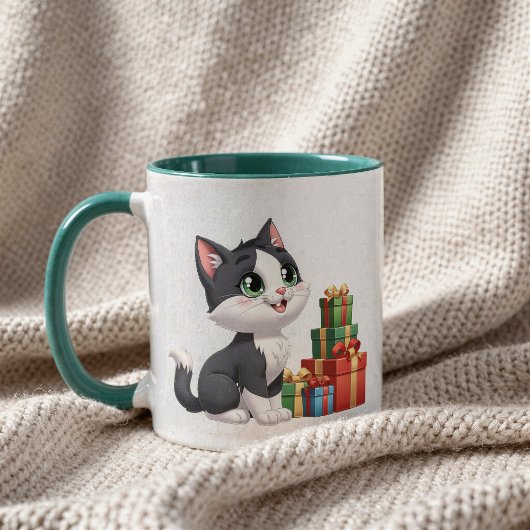 Taza gatito kawaii con regalos diseño adorable マグカップ