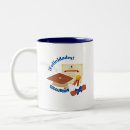 Taza Graduación El Recuerdo Perfecto de tu Logro ツートーンマグカップ