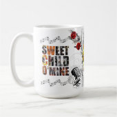 taza grande con diseño exclusivo Banda de rock コーヒーマグカップ (左)