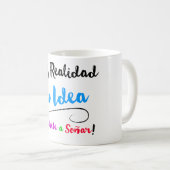 Taza Haz realidad tu Idea modelo BLUE コーヒーマグカップ (正面右)