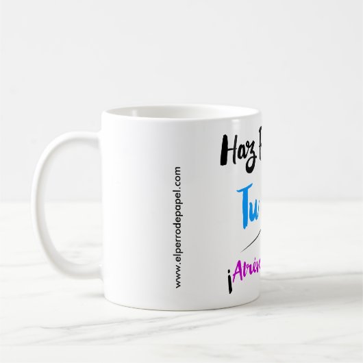 Taza Haz realidad tu Idea modelo BLUE コーヒーマグカップ (左)