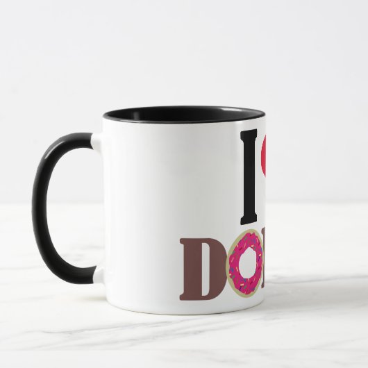 Taza I LOVE DONUTS マグカップ (左)
