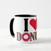 Taza I LOVE DONUTS マグカップ (正面左)
