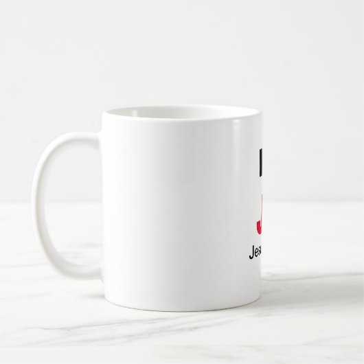 Taza I love Jesus Christ コーヒーマグカップ (左)