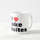 Taza I love make websites コーヒーマグカップ (正面右)