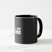 Taza/ i love my dog マグカップ (正面右)