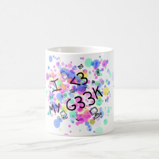 Taza I love my geek コーヒーマグカップ (中央)