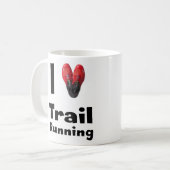Taza "I love Trail Running" コーヒーマグカップ (正面左)