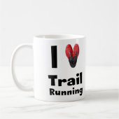 Taza "I love Trail Running" コーヒーマグカップ (左)