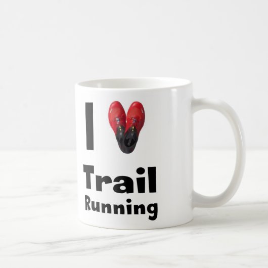 Taza "I love Trail Running" コーヒーマグカップ (右)