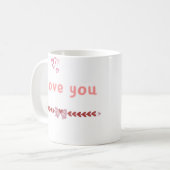 Taza I Love You Colección Con Mucho Amor ❤️  コーヒーマグカップ (正面左)