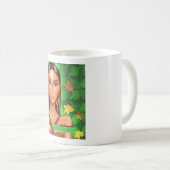 Taza ilustrada mujer tropical コーヒーマグカップ (正面右)