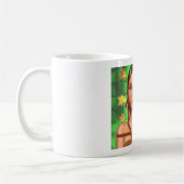 Taza ilustrada mujer tropical コーヒーマグカップ (左)