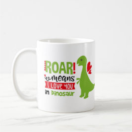 Taza infantil con dinosaurio verde "Te quiero" コーヒーマグカップ