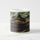Taza Jumbo fantasy house forest ジャンボコーヒーマグカップ (正面)