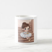 Taza Kawaii Bailaarina con Tutu Celeste コーヒーマグカップ (中央)