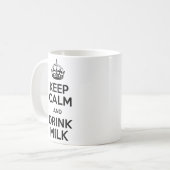 Taza Keep Calm Milk コーヒーマグカップ (正面左)