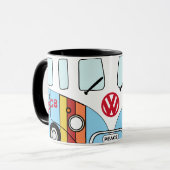 Taza Kombi Arcoíris Peace – Diseño Hippie Psicodél マグカップ (正面左)